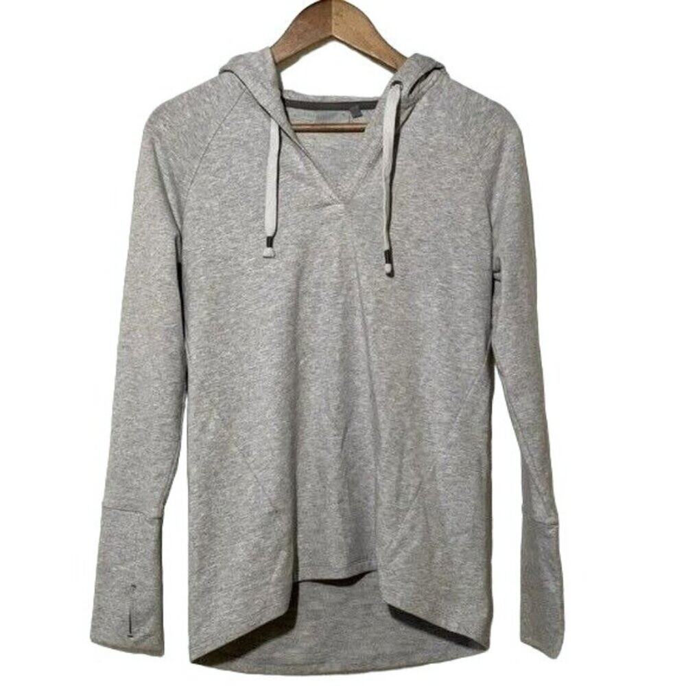 Athleta Hoodie Womens XS Idyllwild Fitted Sporty Activewear Gray Pullover Gray